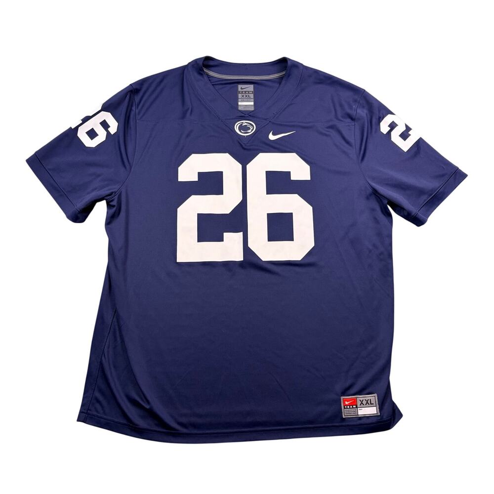 Penn State Saquon Barkley Jersey Nike Team Men's XXL Dri Fit #26 Navy Blue White